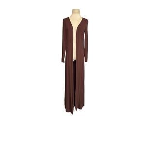 Shein brown long sleeves long kimono size XS